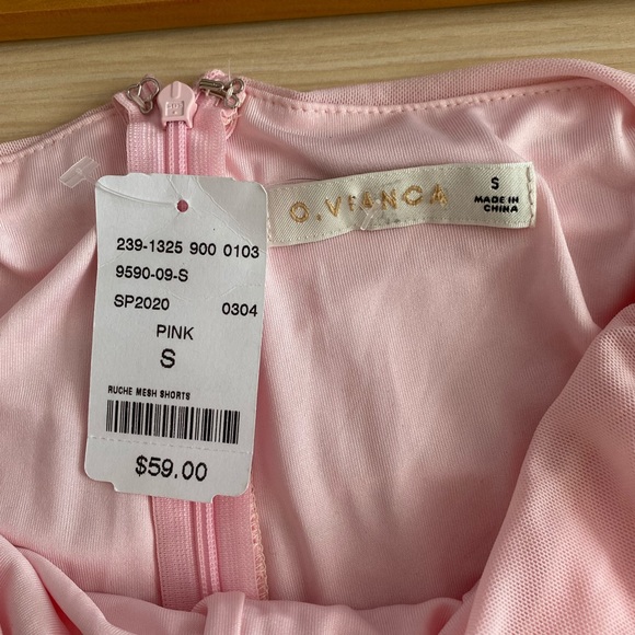 O.VIANCA Ruffled Pastel Pink Shorts - Picture 5 of 5